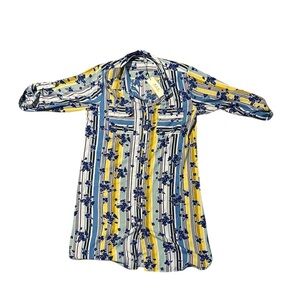 NWT, MPH Collection Button top,‎ Collar, Gold Buttons, XL, Rolled Sleeves B1